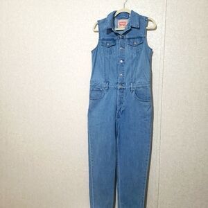Levi's Blue Denim Sleeveless Jumpsuit...size:M